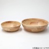 Nitori 8964236 Wooden Bowl, Round Bowl, Rubber, 9.4 inches (24