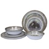 Melamine Dinnerware set for 4 - Dinner Plates Bowls Set