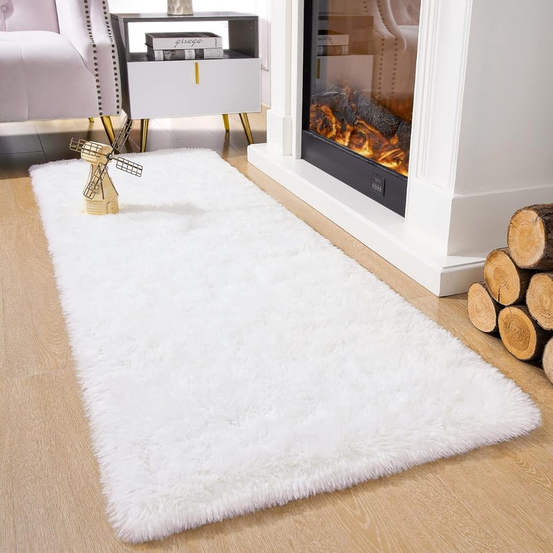 Sour Lemon Rugs Living Room 60x120cm, White Runner rug for