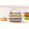 Vinsani Insulated Striped Canvas Thermal Lunch Bag Reusable Portable Cooler