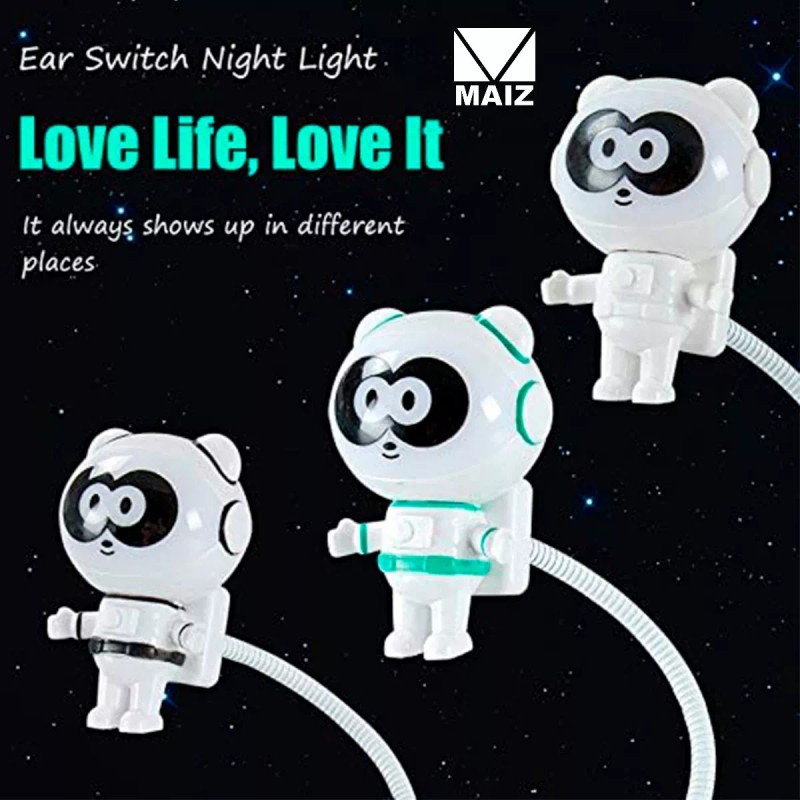 Maíz Lampara Led Panda Astronauta Conexión Usb Flexible Led-044