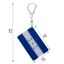 BQTBQT Honduras Flag Keychain - Double Sided Acrylic D Shape Chains Honduran Flags Key Chains Men and Women Style Car Key chain Gifts Decoration (3 Pcs)