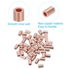 PATIKIL 1/16"/ 1.5mm Wire Rope Stop Sleeve, 50 Pack Copper