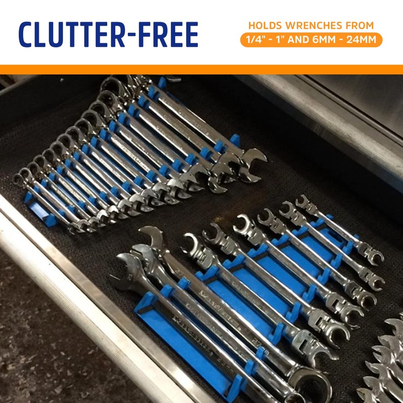 12 Piece Reversible Yellow Wrench Rack