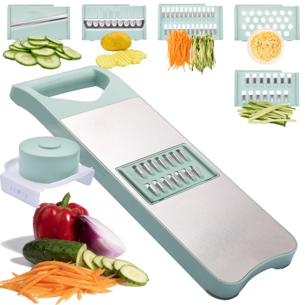 NACOLUS Multi-Purpose Mandoline Slicer with Slide-On Hand Guard - Vegetable