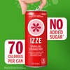 IZZE Sparkling Water Juice Beverage Blend, Strawberry, No Sugar Added,