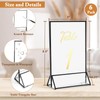 Floroom 6 Pack 5x7 Inch Clear Acrylic Sign Holders, Double-Sided