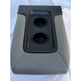 ITEK AUTO CUP HOLDER CONSOLE BENCH TOP LID FRONT ROW LIGHT PEWTER GREY 99-02 MADE IN U.S.A