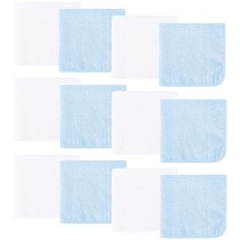 BEBE FAVOUR 12 Pack Baby Washcloths - Soft and Absorbent 100% Cotton Terry Wash Cloths for Sensitive Skin Face Hand Body Burp Rag Wipes Essentials for Newborns Infants Toddlers Boys Girls