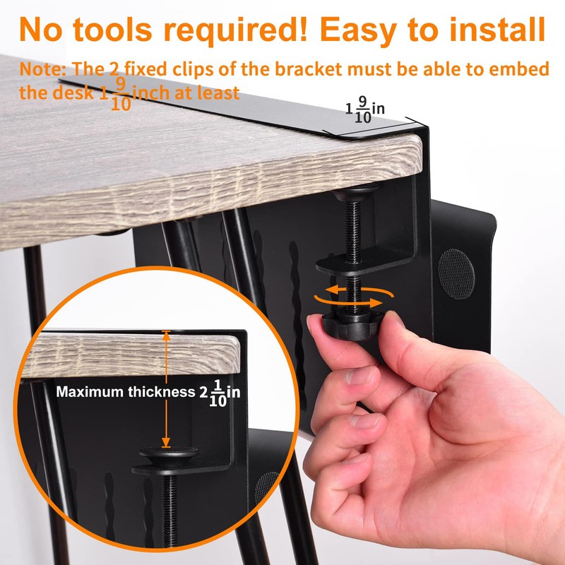 UYHKVXF Desk Side Storage, Under Steel Hanging Organizer, No Drill