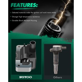 SCITOO Ignition Coil Coils Pack fits for Nissan Xterra 3.3L 2004 for Nissan Tsuru 1.6L 1998-2007 for Mercury Villager 3.3L 1999-2002 for Infiniti QX4 3.3L 1997-2000 CMIT-230 1 PCS