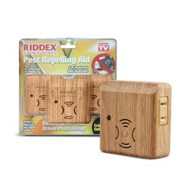 Riddex Sonic Plus Ultrasonic Pest Repeller, Plug in with Outlets for Indoor Use - Insect Repellent - Bug Repellents for Home Defense - Protect Against Rodents and Insects (3 Pack Wood)