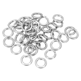 PATIKIL M6 Split Lock Washer, 30 Pack 6mm ID 9.5mm OD 304 Stainless Steel Spring Lock Washer Elastic Gasket for Screws Bolts, Silver Tone