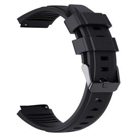 EIGIIS Watch Band for Smart Watch KE3 KE5 KE6 K22 K55 K57 Universal Band Width 22mm Soft Silicone Sports Wristbands Replacement Strap with Classic Clasp
