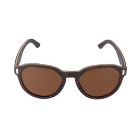 Gamswild Panto WM0013 Wooden Sunglasses Fashion Glasses Women Men Pink Brown Grey, brown