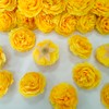 ARTIFIPLANT Fake Yellow Flower Heads for Craft,3.3'' Rose Heads Artificial