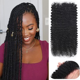 Afro Kinkys Bulk Human Hair 24 Inch 100g Nature Black Afro Kinky Curly Human Hair Bulk for Dreadlock Extensions Micro Locs Braiding Twists Braids and Repair Locs