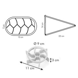Anicy Set of 3 Bread Stamp Set - Bread Stamp Bread Baking Accessories, Bread Press for Kaisersemmel Stamp, Bread Roll, Croissant Cutter, Home Bread Press Mould