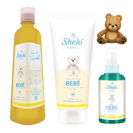 Kit Bebe Shampoo Para Bebé Crema Corporal Y Body Bebé, Sheló Blanco