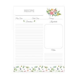Lubudingjoy Premium Recipe Paper for 8.5" x 11" Recipe Binders, Brilliant Design Letter-Size Recipe Card Sheets 30 Count, Full Size Recipe Refill Pages for Recipe Book