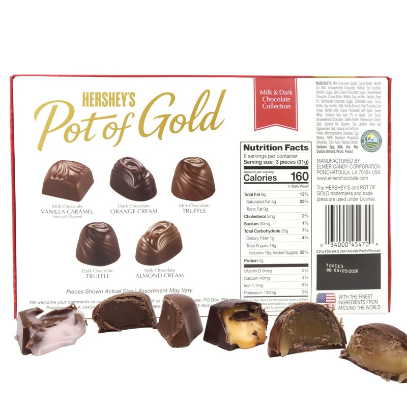 HERSHEY'S Christmas Pot of Gold Assorted Milk and Dark Chocolate