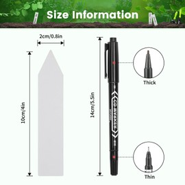 KINGLAKE 100 Pcs 4 Inch Plastic Plant Garden Labels Pot Marker Nursery Garden Stake Tags White