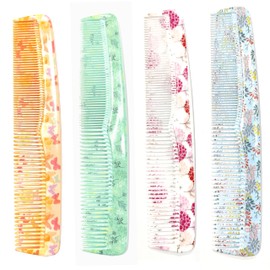 Maple Hair Comb for Women, Men Printed Dressing Detangling Combo Set (Multicolour), Pack of 4