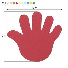 PATIKIL Handausschnitte, 108er Pack Papiershände, Bunte Handausschnitte für Klassenzimmerdekoration DIY Bastelprojekt