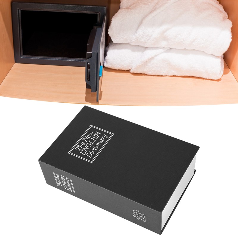 Black English Dictionary Safe Box Money Jewelry Collection Storage Case