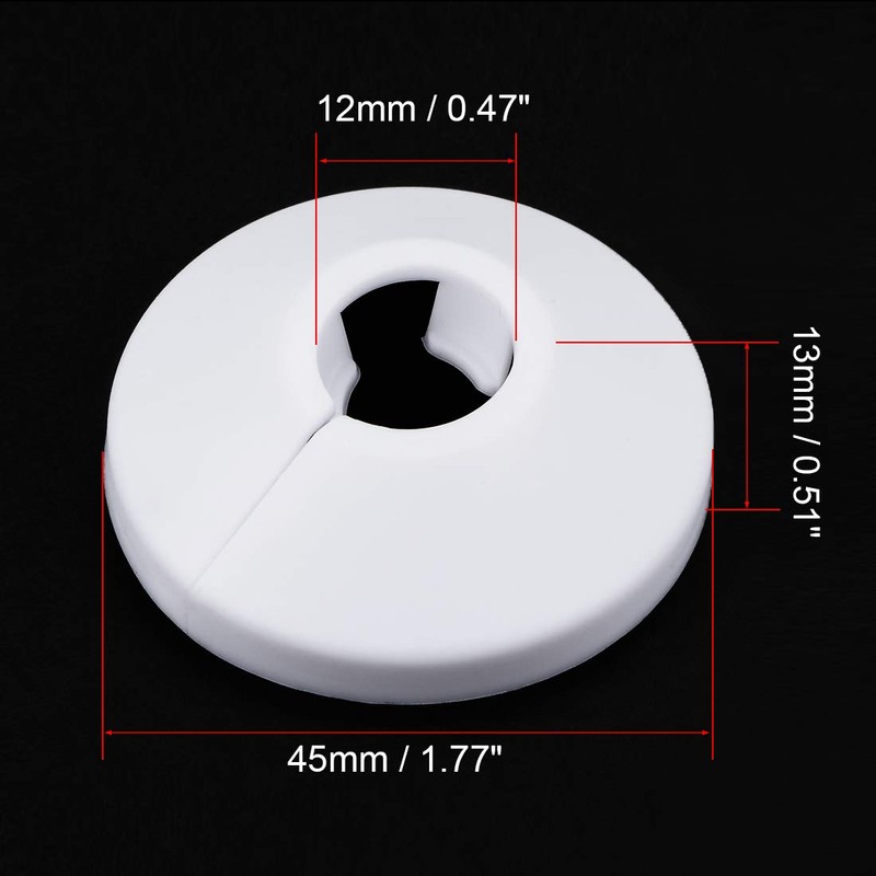 sourcing map Pipe Flange 13 mm Polypropylene Radiator Shield Water