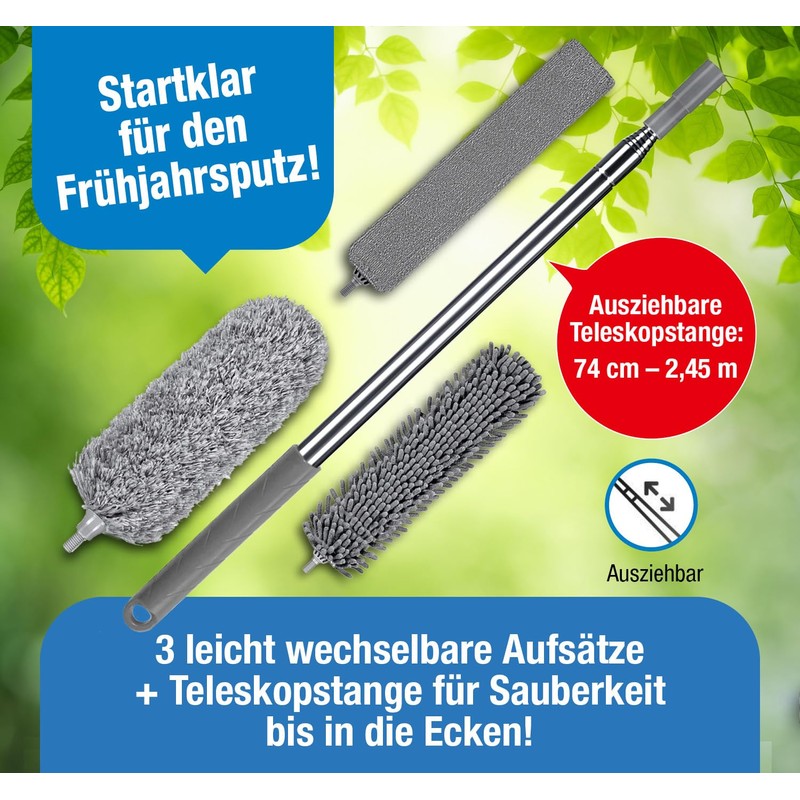 Clever Clean Telescopic Duster [Set of 5] Extendable Duster, Telescopic