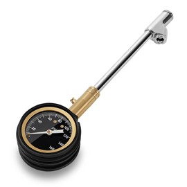 Truck Tire Pressure Gauge 160 PSI, Puibers Heavy Duty Dual Head Tire Gauges for Tire Pressure, Mechanical Tire Gauge Glow in The Dark，ANSI Certified Pressure Reader for Truck, Semi Truck, ATV, RV
