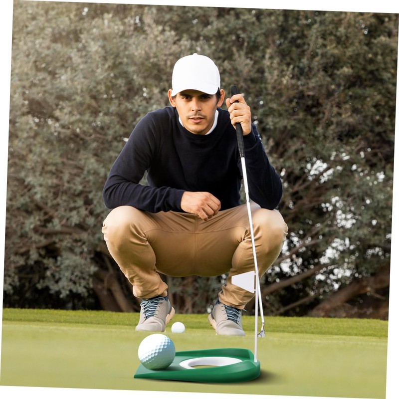 Abaodam 2pcs Golf Putting Cups with Flags Portable Indoor Practice