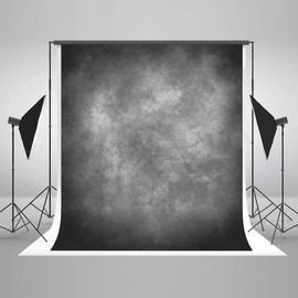 Kate Backdrops 1.5x2.2m Classic Dark Grey Texture Backdrops Retro Abstract Grey Gradient Photography Backgrounds Microfiber Studio Portrait Props for Photographyer