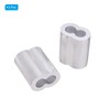PATIKIL 1/2"/ 12mm Aluminum Crimping Loop Sleeves, 2Pcs Cable Crimp