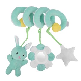Baby Stroller Hanging Toy Appeasing Infant Spiral Activity Rattle Newborn Plush ToyGreen