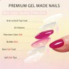 SXVME Uñas postizas cortas de gel suave, 32 piezas, 16