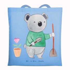 Mr. & Mrs. Panda Tragetasche Garten- und Landschaftsbauerin Herz - Geschenk, Hobbygärtnerin, Stoffbeutel, Firma, Shopper, Gartenplaner, Gartenarbeit,