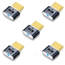FASTELECTRIC 5 Pack HDMI Interface Analog Plug 4K Display Emulator Host Display Disk Runs Better HDTV Interface Deceiver Adapter Compatible with Windows Mac OSX Linux Support 4kx2k 2160P 1080p