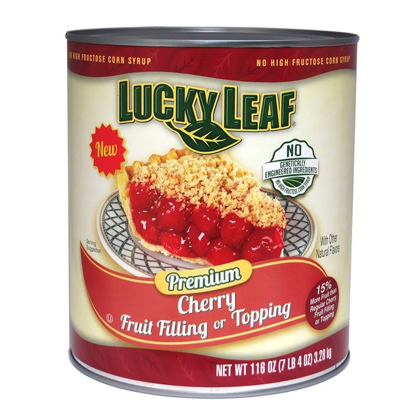 Lucky Leaf Premium Clean Label Cherry Fruit Filling or Topping Can, Cherry, 116 Ounce