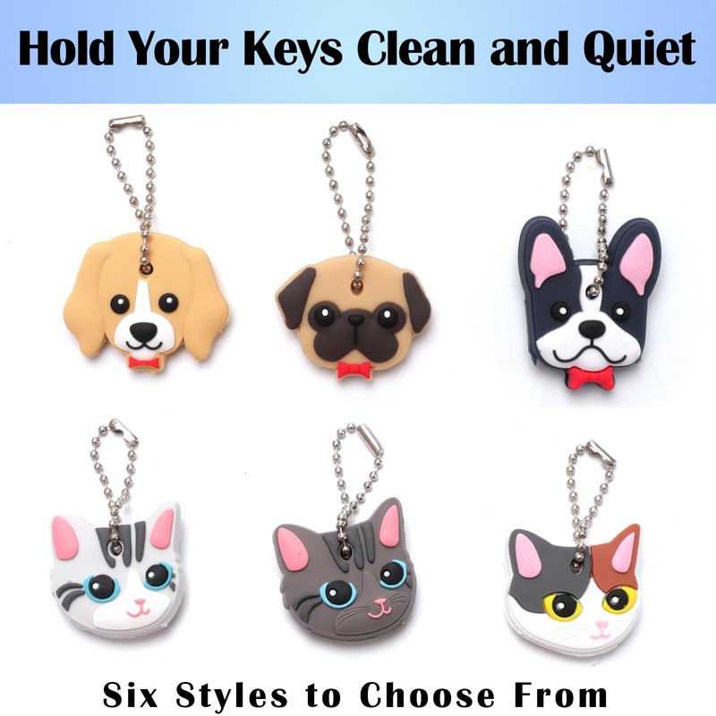 BERRYLION Key Caps Covers, 6 Pcs Flexible Key Caps, Cute