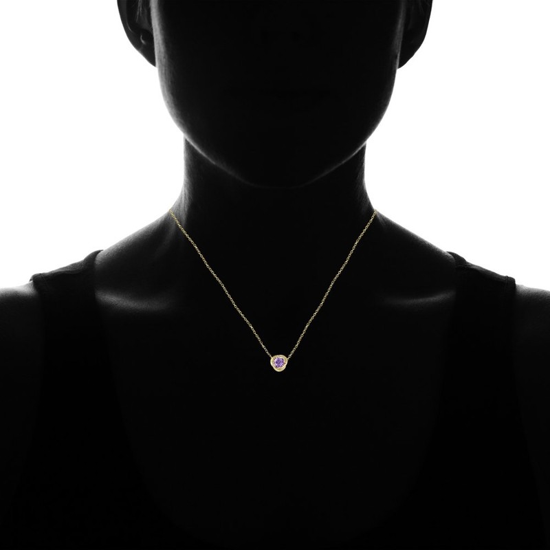 Plata de Ley Chapados en oro amarillo imitación Gemstone 6