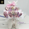 Flower and Butterfly Handmade Nail Tips - Short Straight Coffin