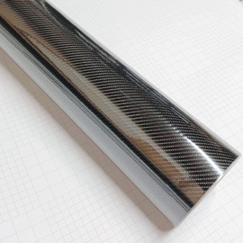 DIYAH High Gloss 6D Black Carbon Fiber Vinyl Wrap Sticker with Air Realease Bubble Free Anti-Wrinkle (24" X 60" / 2FT X 5FT)