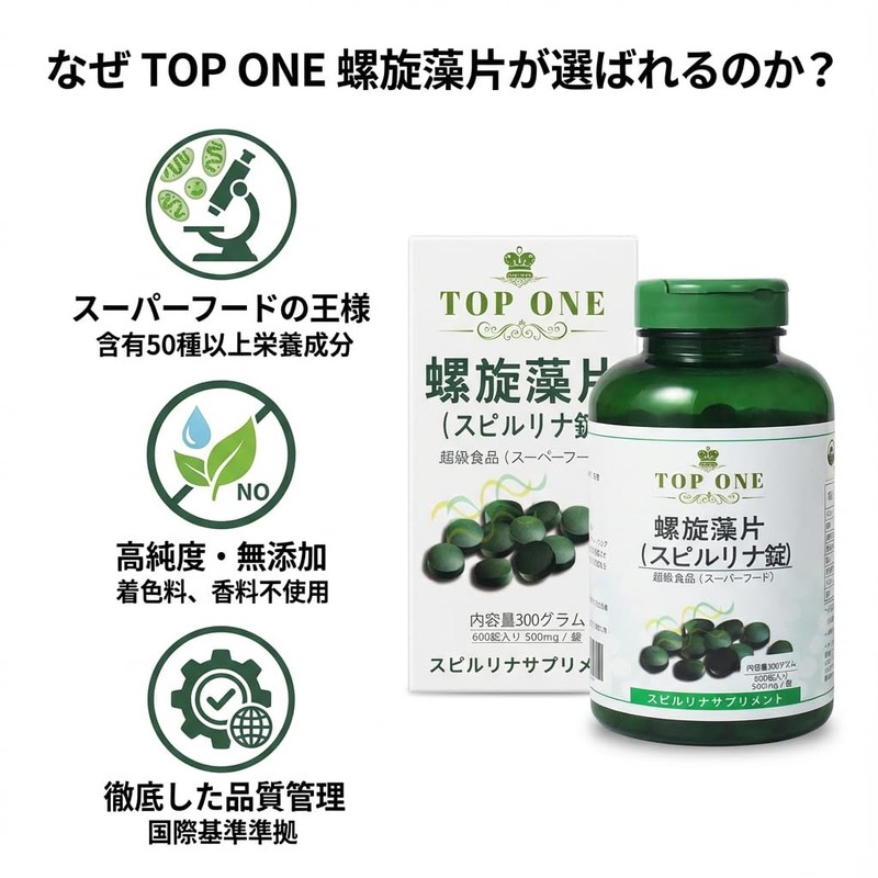 JQ Spirulina 100% 600 Capsules, 500 mg Per Capsule, Approx.