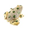 Rhinestone Frog Jewelry Box Painted Electroplated Frog Figurine Jewelry Boxes