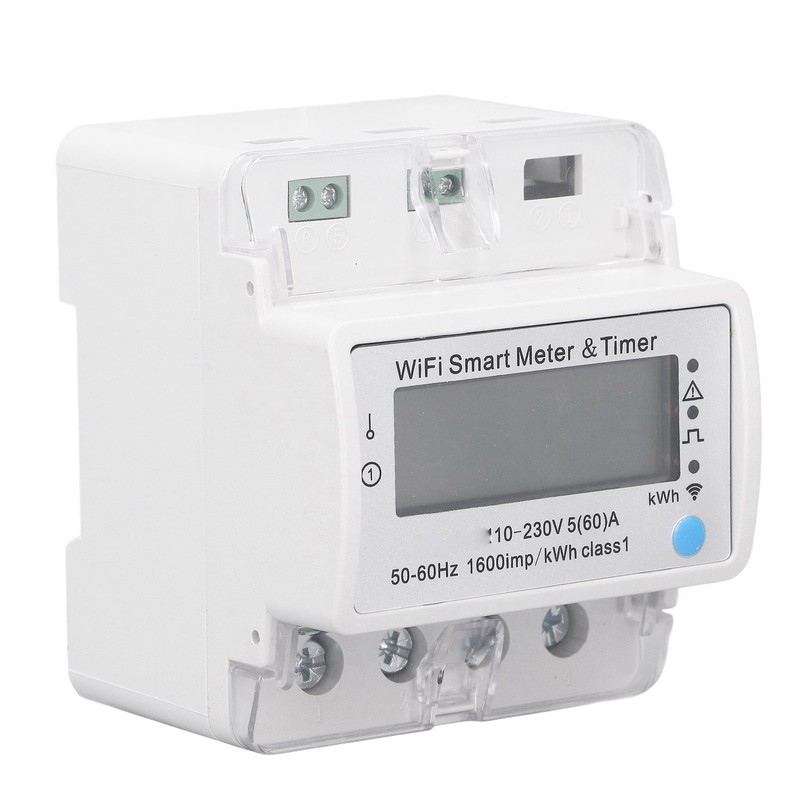 Smart Energy Meter DIN Rail Digital Display Electric Meter WiFi