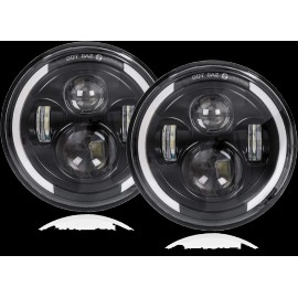 Unbranded Pair 7" inch Round Led Headlights Hi/Lo Beam for Mack Granite CV713 Dump Trucks
