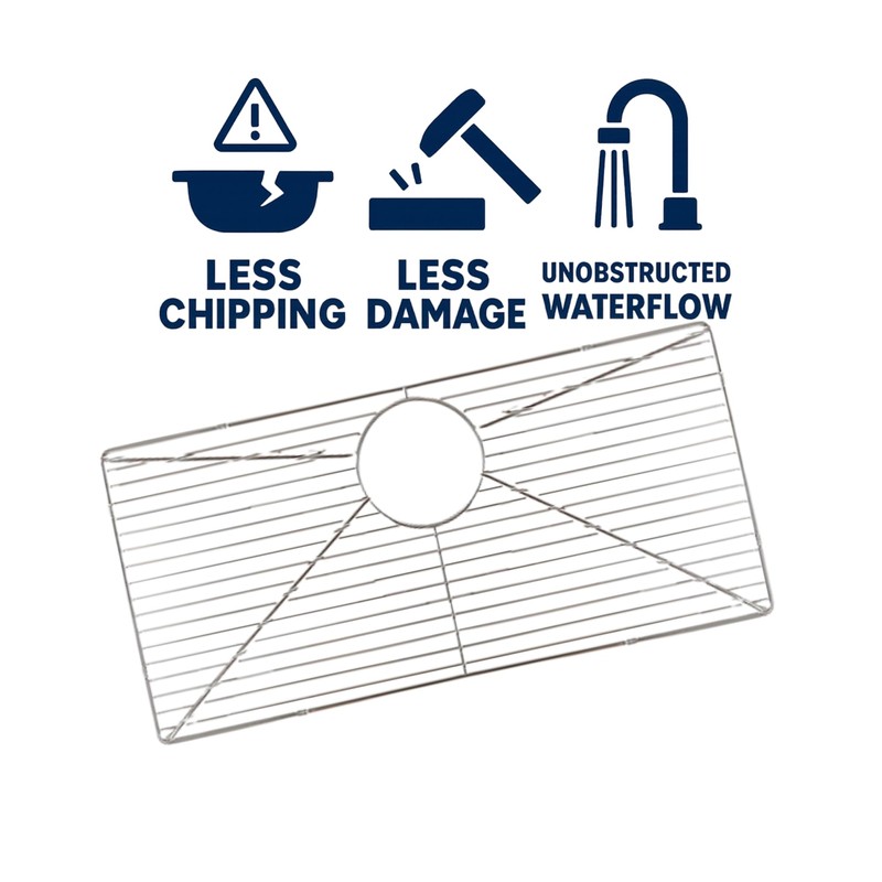 Nantucket Sinks BG-PR3018 Bottom Grid, Large, Chrome