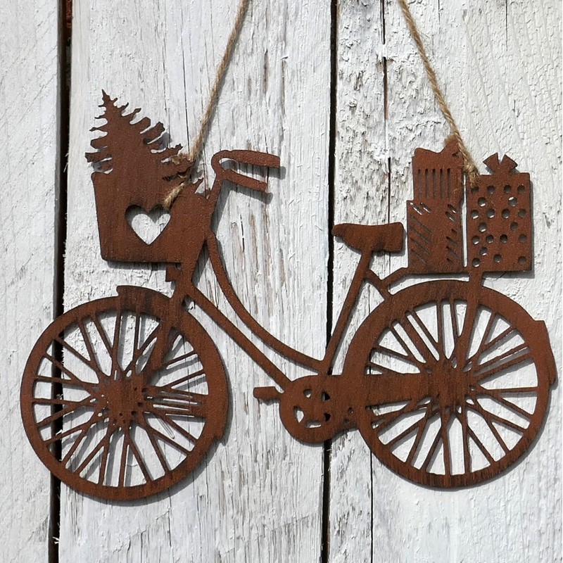 Storm's Gartenzaubereien Decorative Bicycle Small for Hanging in Rust Look